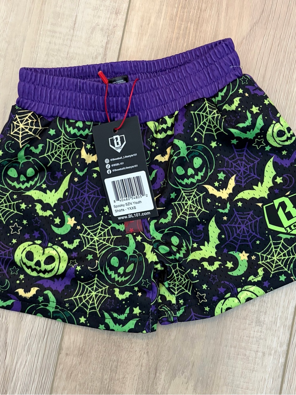 BL101 Kids' Halloween Pumpkins Shorts YXXS